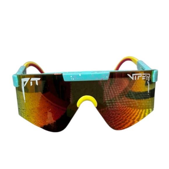 Pit Viper The Playmate 2000s Sunglasses Fair Preowned Retro Shield Sport Active - Picture 1 of 15